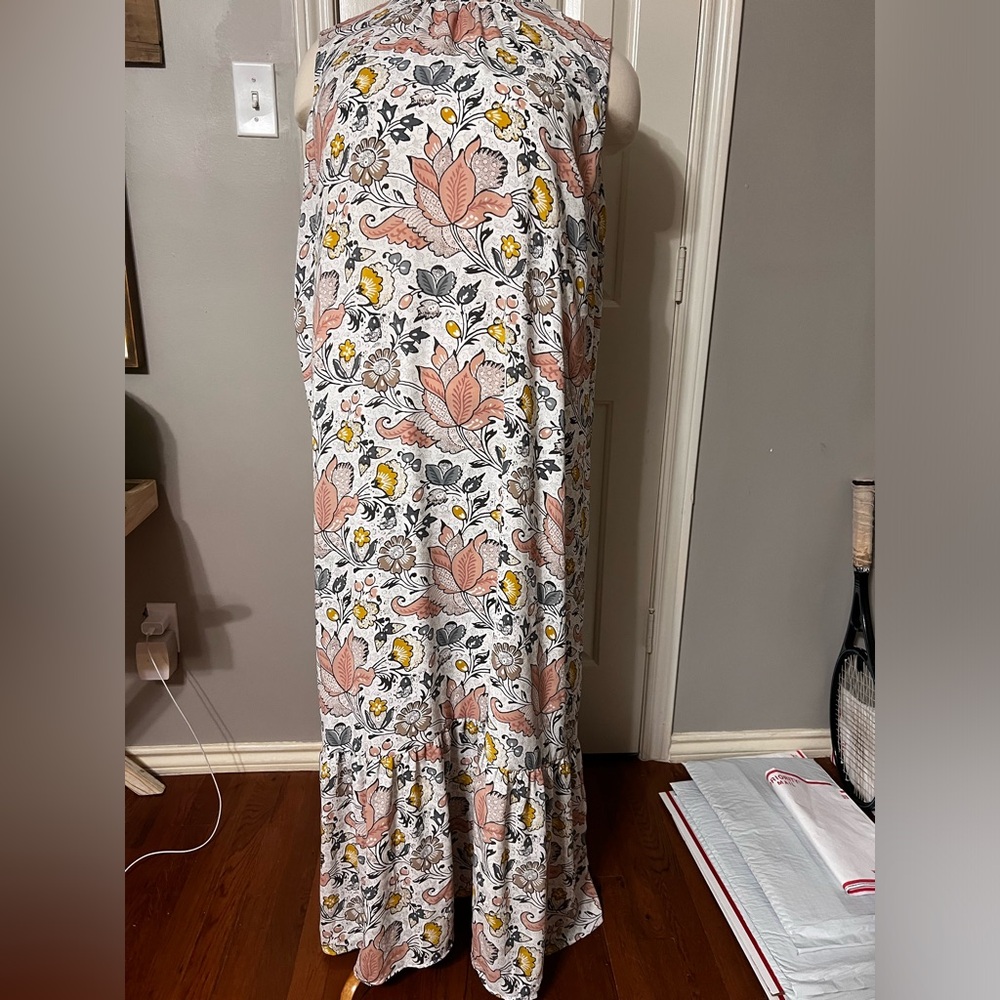 Loft Plus size 22 maxi dress floral sleeveless